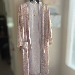 Cost Plus World Market Floral Kimono in Pink and Yellow